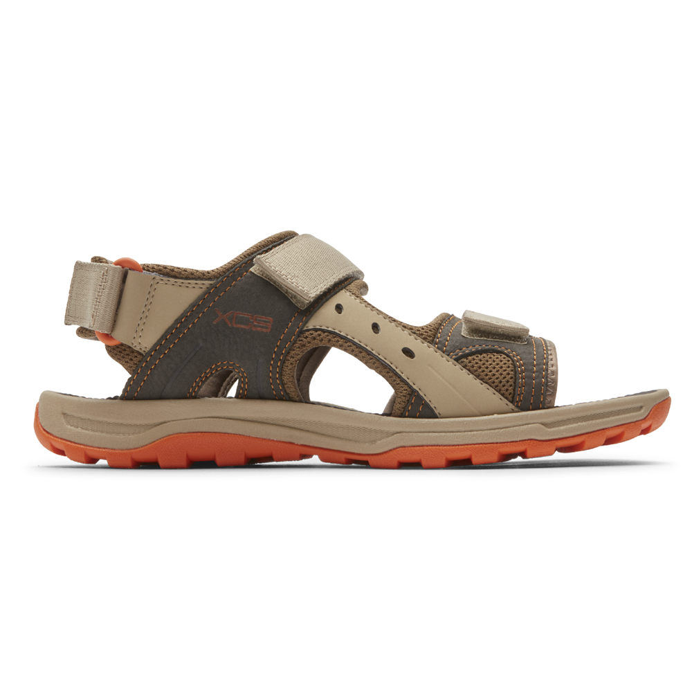 Rockport Mens Trail Technique Adjustable Velcro - Sandals Beige - HCZ598140